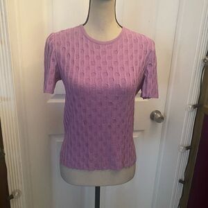 St. John Sport shiort sleeve lilac knit top, S